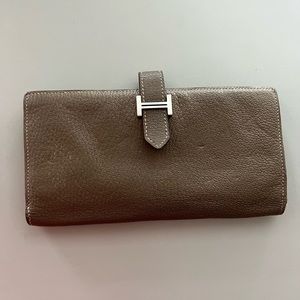 Authentic HERMES Bearn Leather Bifold Wallet